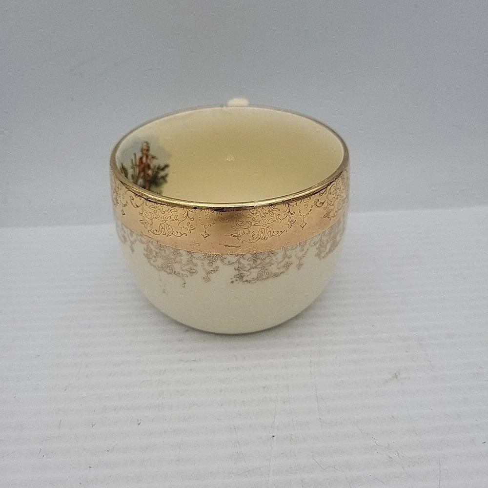 Vtg Sabin Crest-O-Gold Warranted 22Kt Demitasse Tea Cup‎